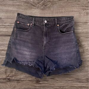 American Eagle Outfitters black denim Jean Shorts stretch size 8